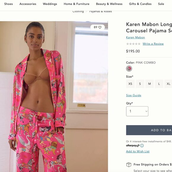 *SOLD* Anthropologie Kari Pajama Set NWOT - XS ($195) - Picture 10 of 10